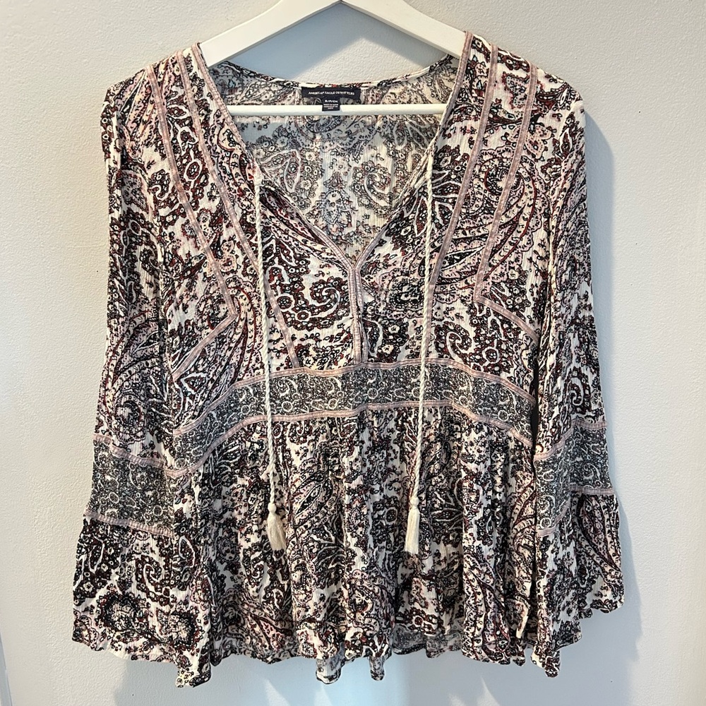 American Eagle Outfitters Women’s Small Paisley Blouse